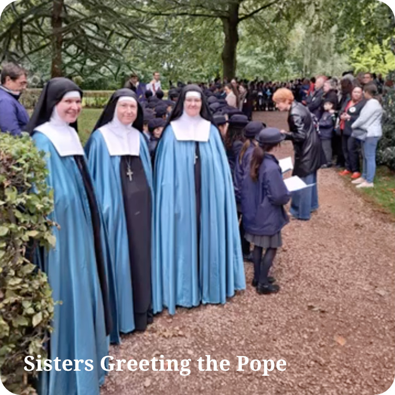 Sister greeting Pope